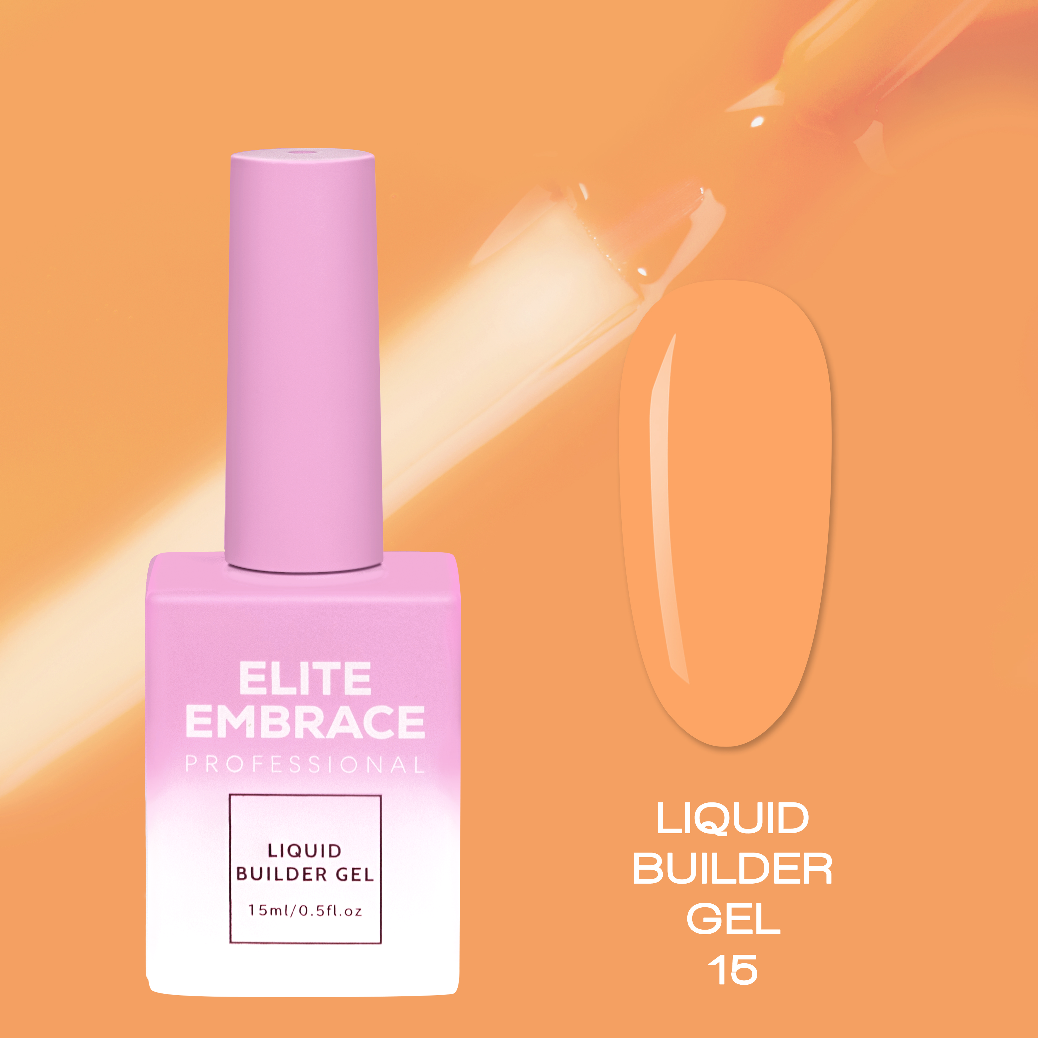 ELITE EMBRACE Professional Liquid Builder Gel 15 15ml ELBG1515
