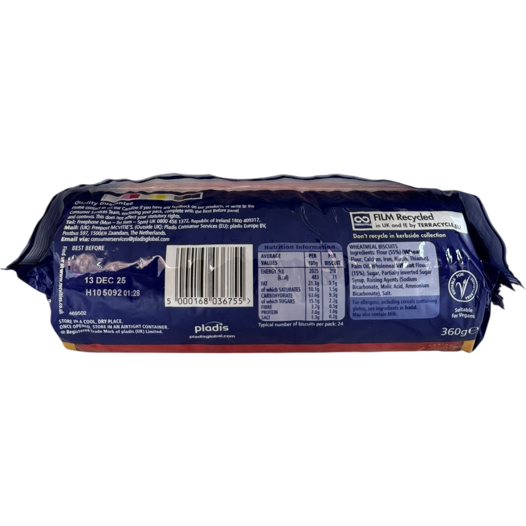 McVitie's Digestive Original Whole Wheat Biscuit Snacks