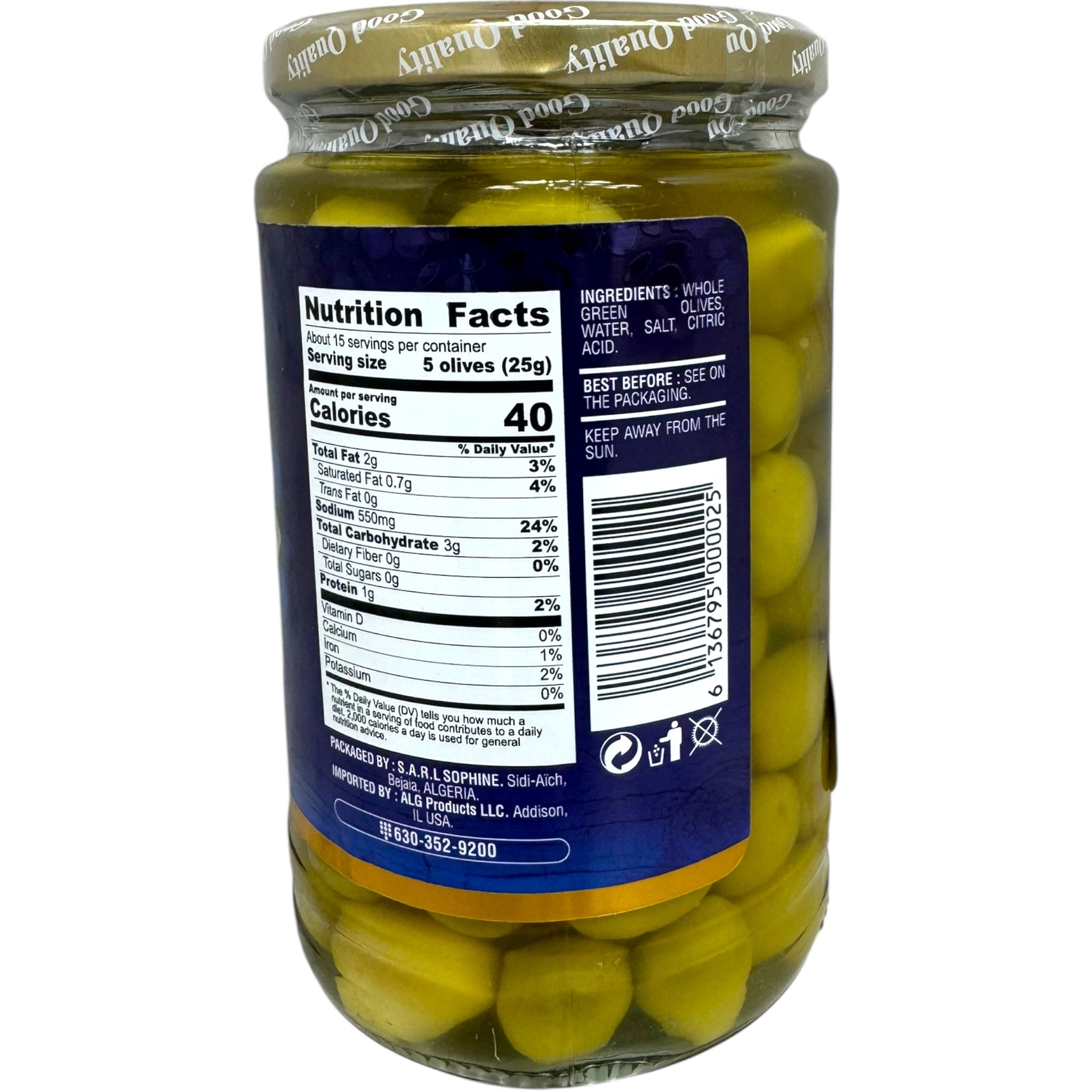 Sophine Green Olives – Fresh and Flavorful