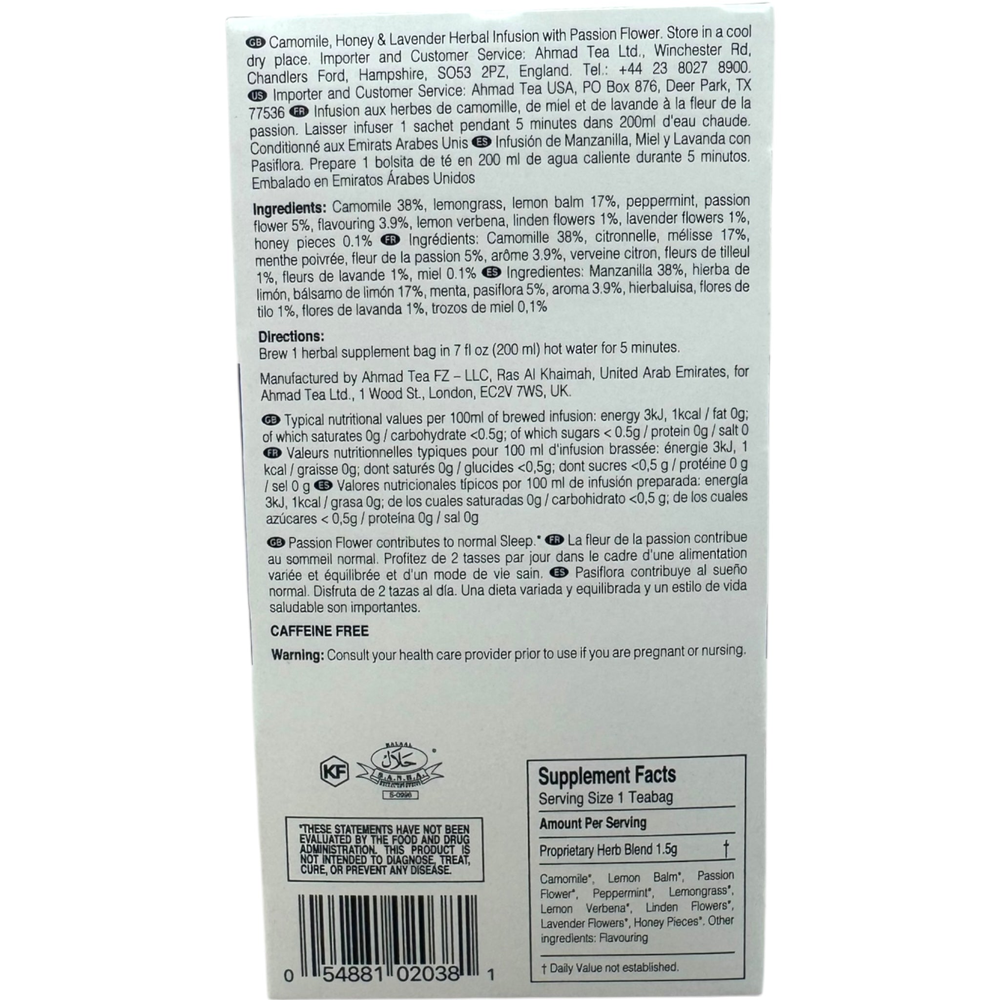 Ahmad Tea Sommeil Herbal Tea for Relaxation