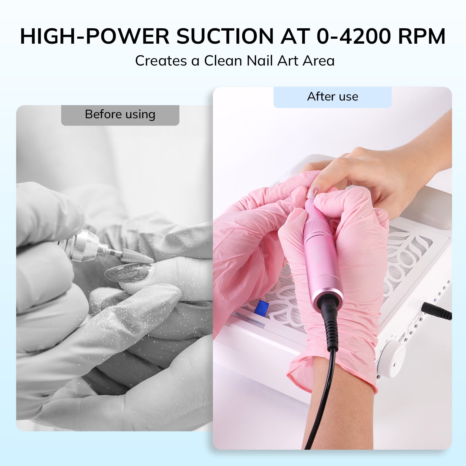 Pure Lite Nail Dust Collector - White