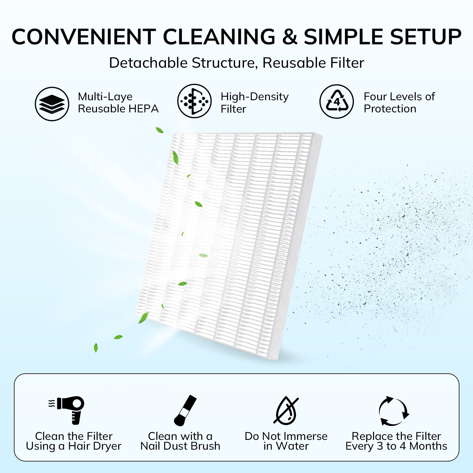Pure Lite Nail Dust Collector - White