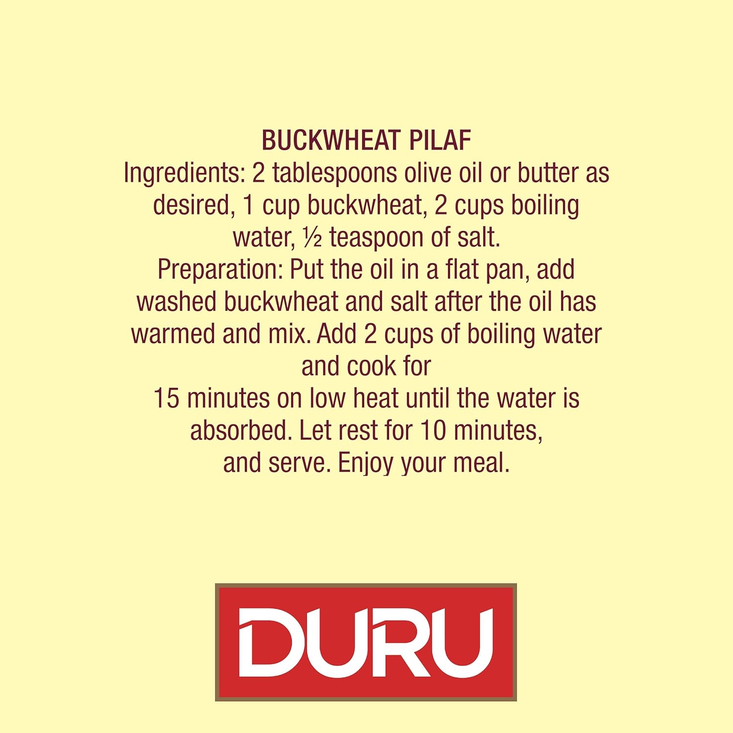 Duru Buckwheat Whole Grains 1000G