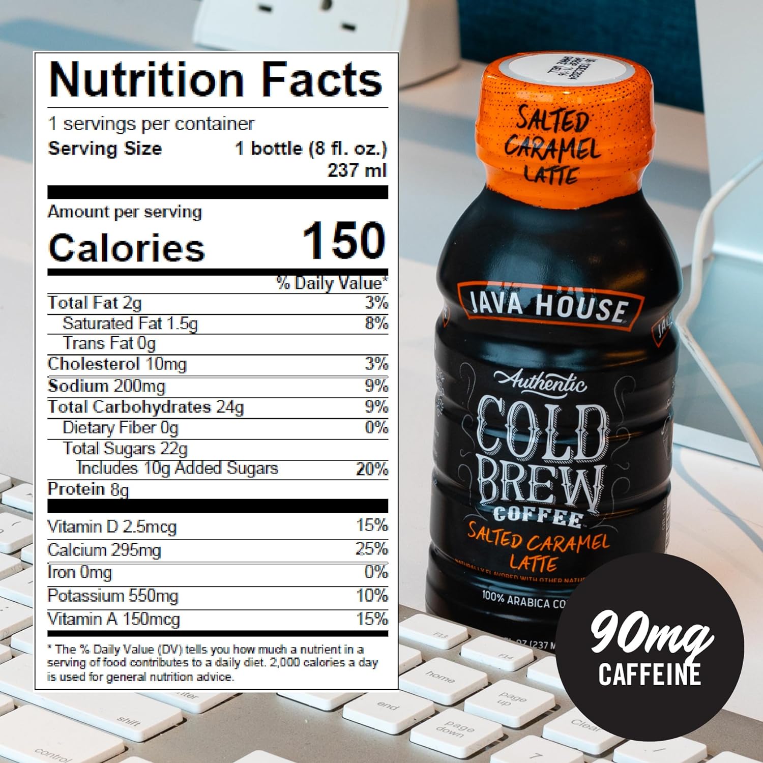 Cold Brew 8oz Bottles - Salted Caramel Latte