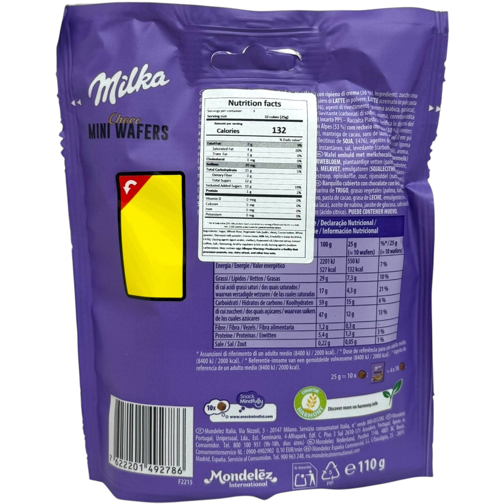 Milka Chocolate Mini Wafer 110g – Crisp Chocolate Snack