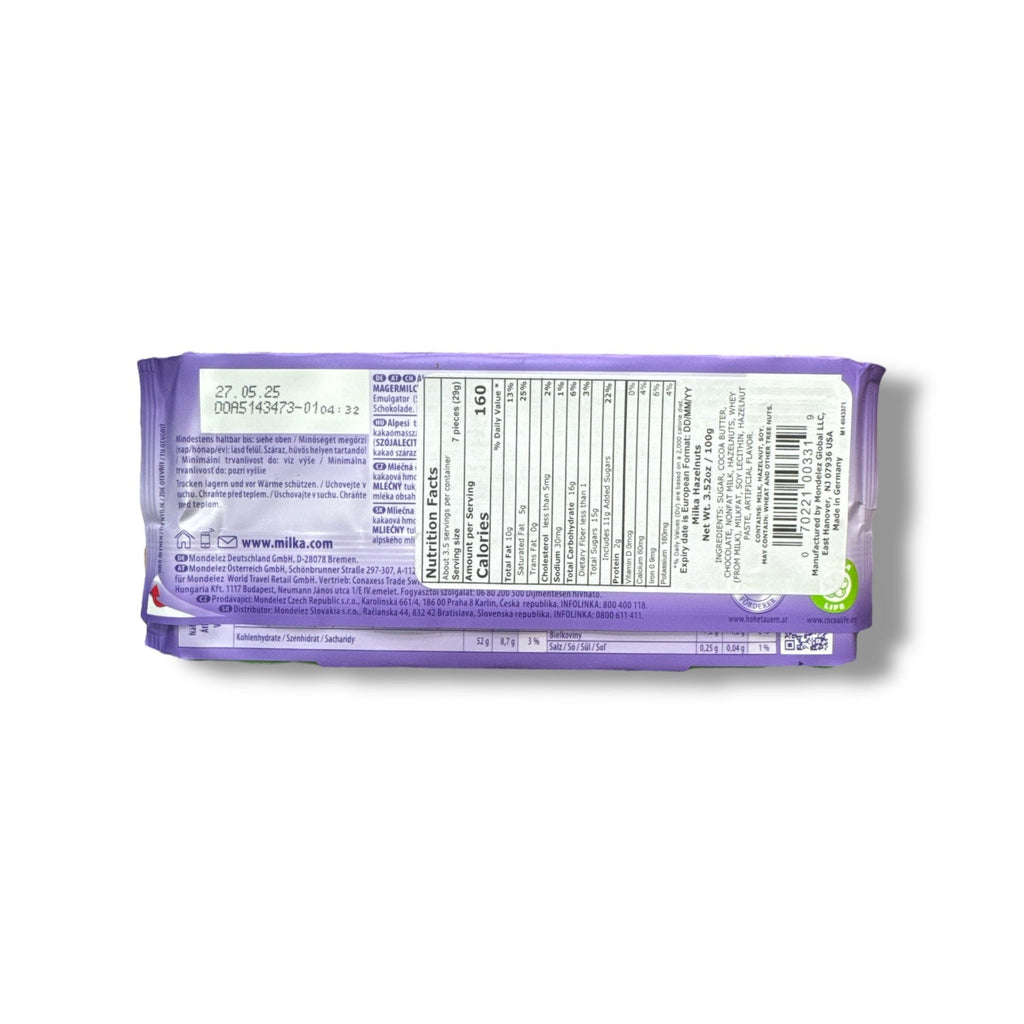 Milka Hazelnut Chocolate with Broken Hazelnuts