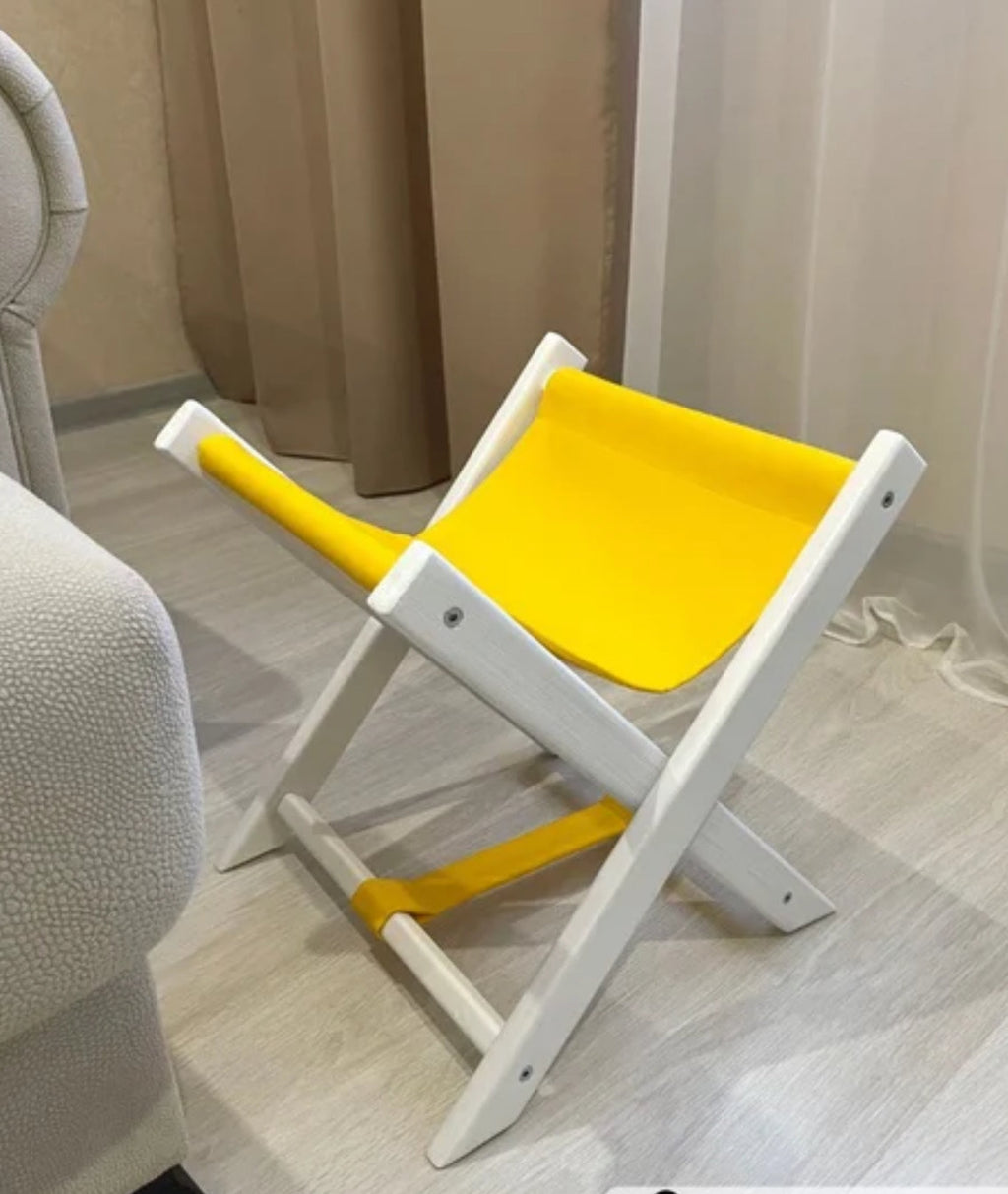 AIR MAX Bag stand(yellow eco-leather on white legs)