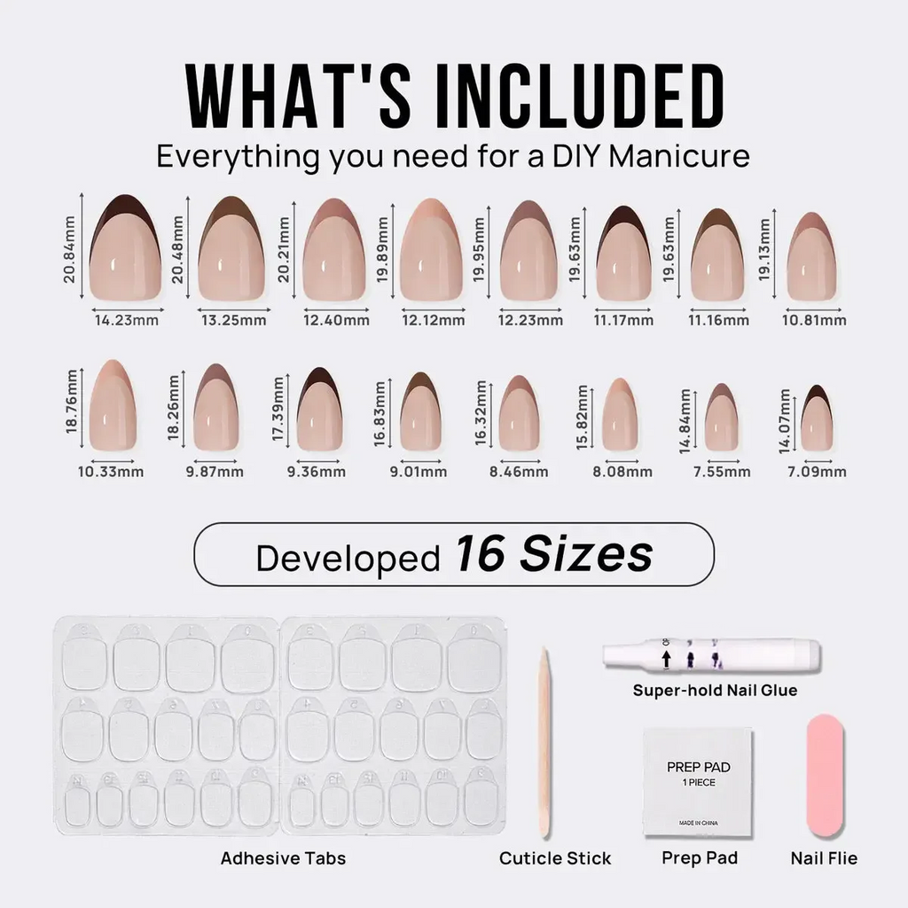 Mocha Muse Almond Nails - Press On Nails