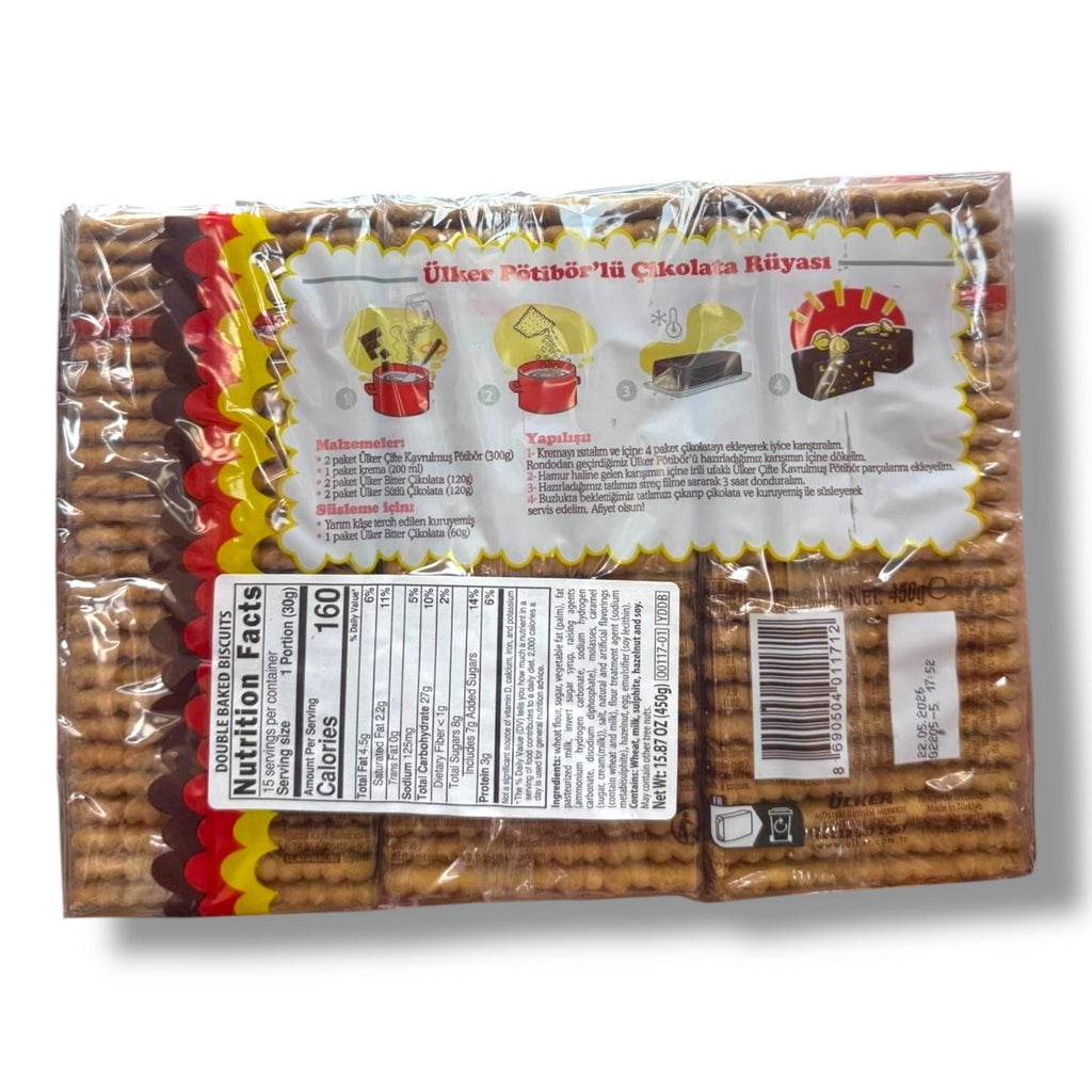 Ulker Double Roasted Turkish Tea Biscuits 450g - Flaky, Crispy, Perfect with Tea