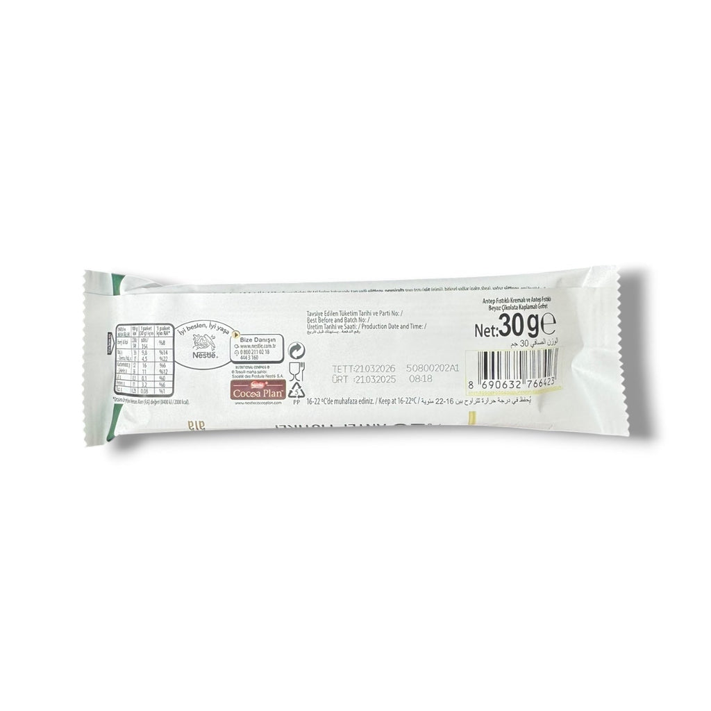 Damak Pistachio White Chocolate Coated Wafer – 30g