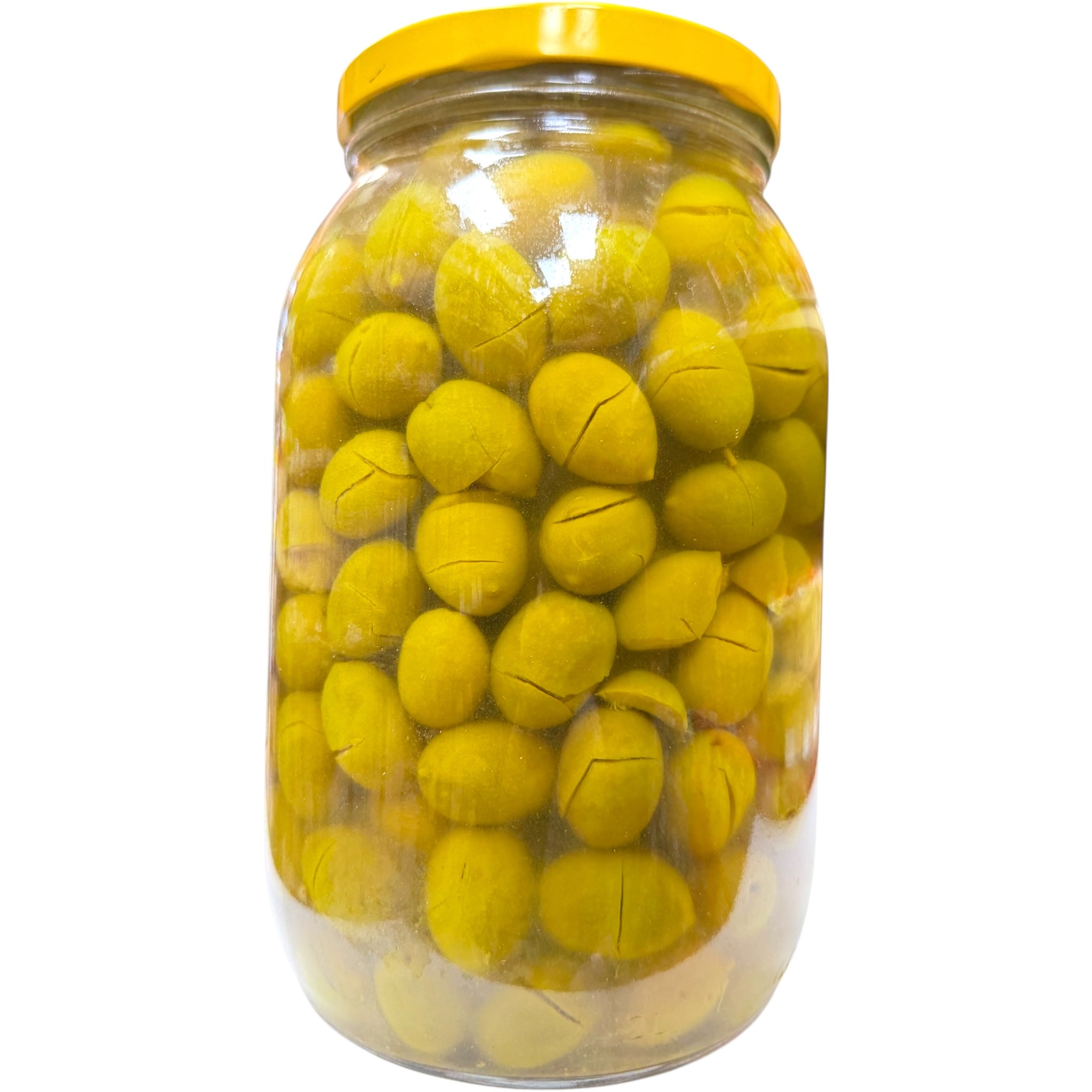 Authentic Nablus Sera Green Cracked Olives 2000g