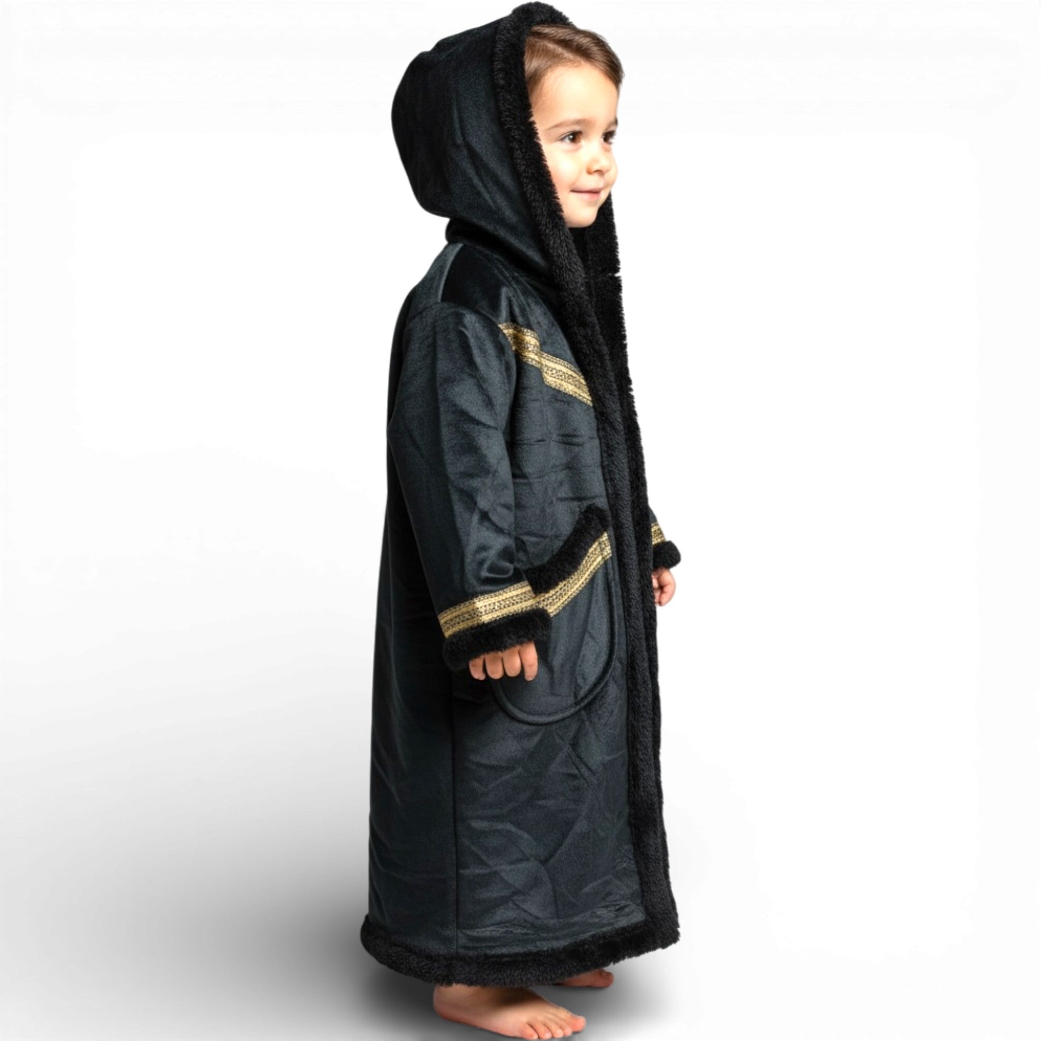 Cozy Kids Hooded Fur Coat – 2-3y Old, Soft Warm Material, Durable & Easy to Wear