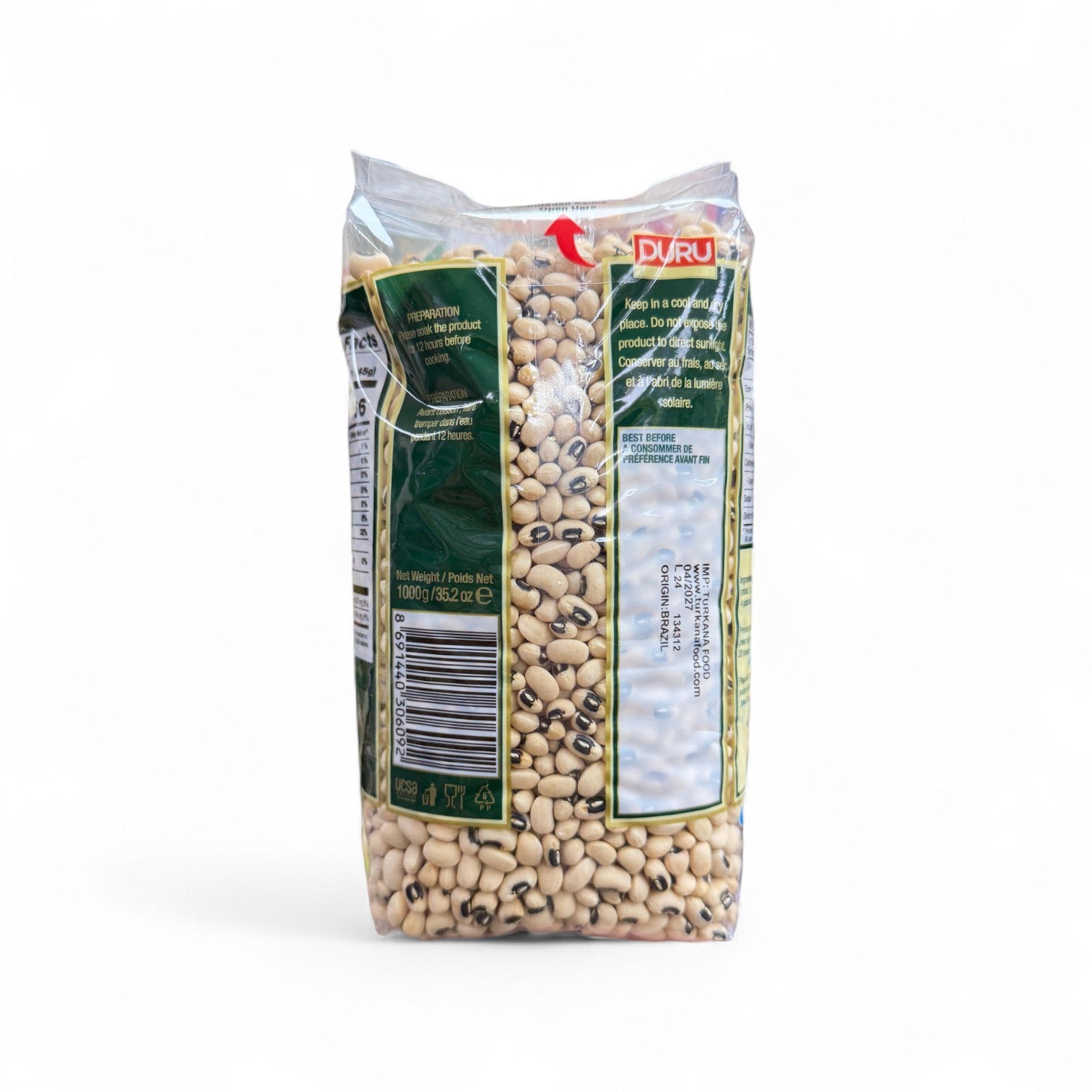 Duru Black Eyed Beans 1000g – Premium Legumes