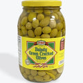 Ziyad Premium Green Cracked Olives - Authentic Mediterranean Flavor, 12 oz