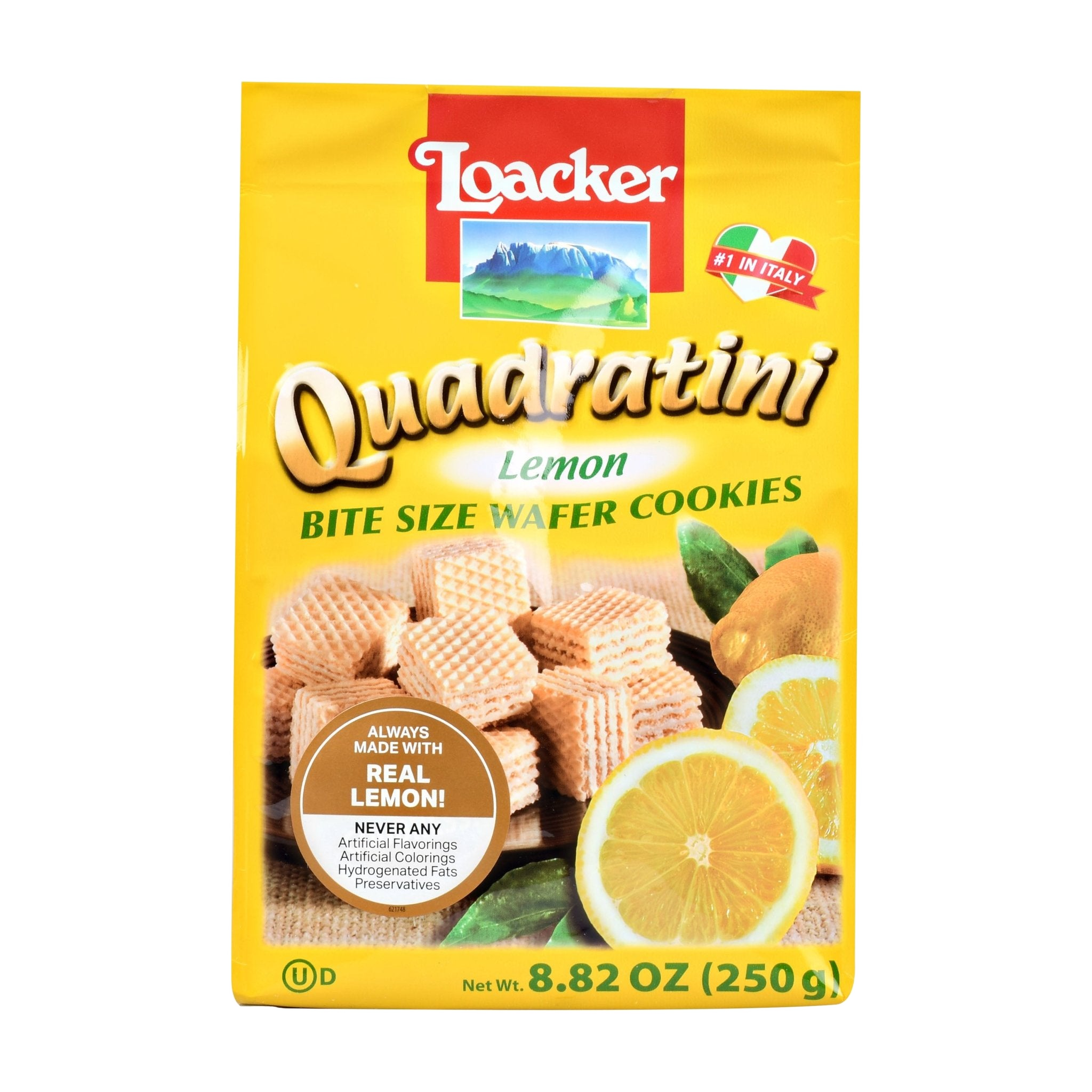 loacker Lemon Cream Wafers – Italian Crisp Snack with Sicilian Lemon