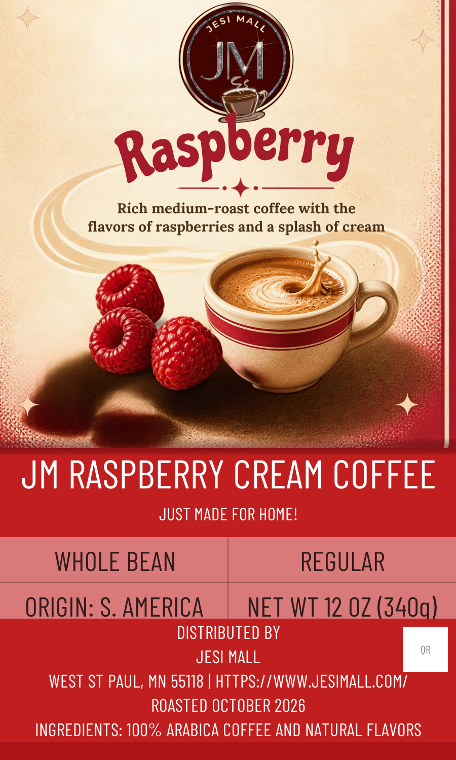 [partner-connect-label] JM Raspberry Cream coffee