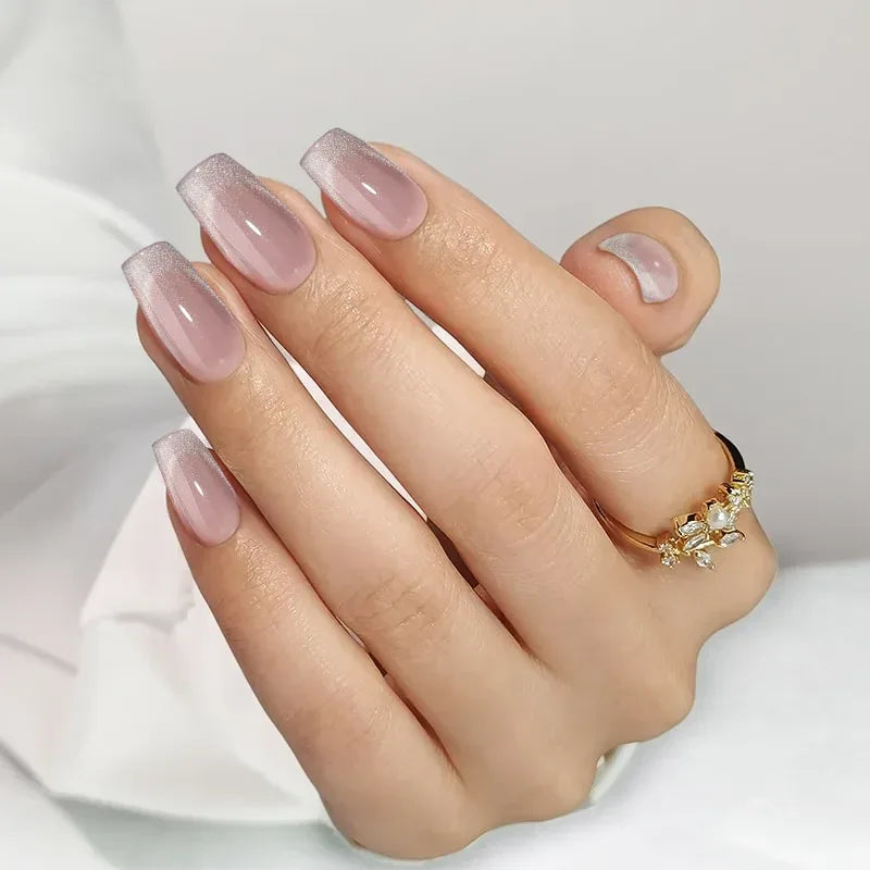 Starlight Shimmer Coffin Nails  - Press on Nails